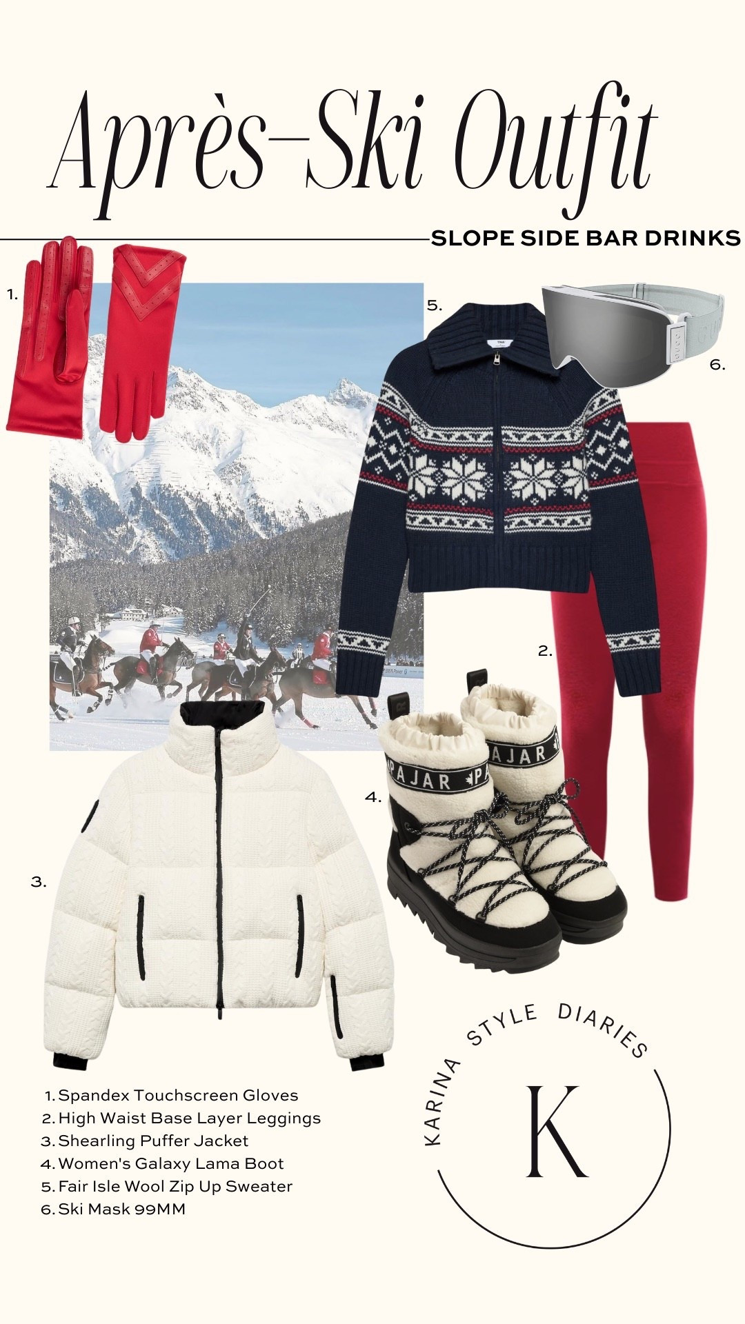 Timeless winter outfit for snowy days and slope side bars! 🚠⛷️

Apres-Ski inspired fair isle zip up shearling jacket thermal base layer leggings


#LTKHoliday #LTKTravel #LTKActive