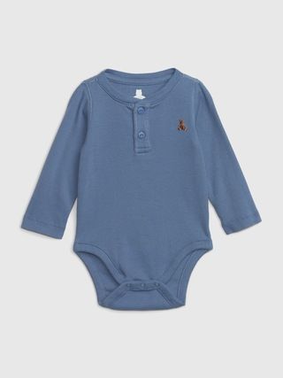 Baby 100% Organic Cotton Mix and Match Henley Bodysuit | Gap (US)