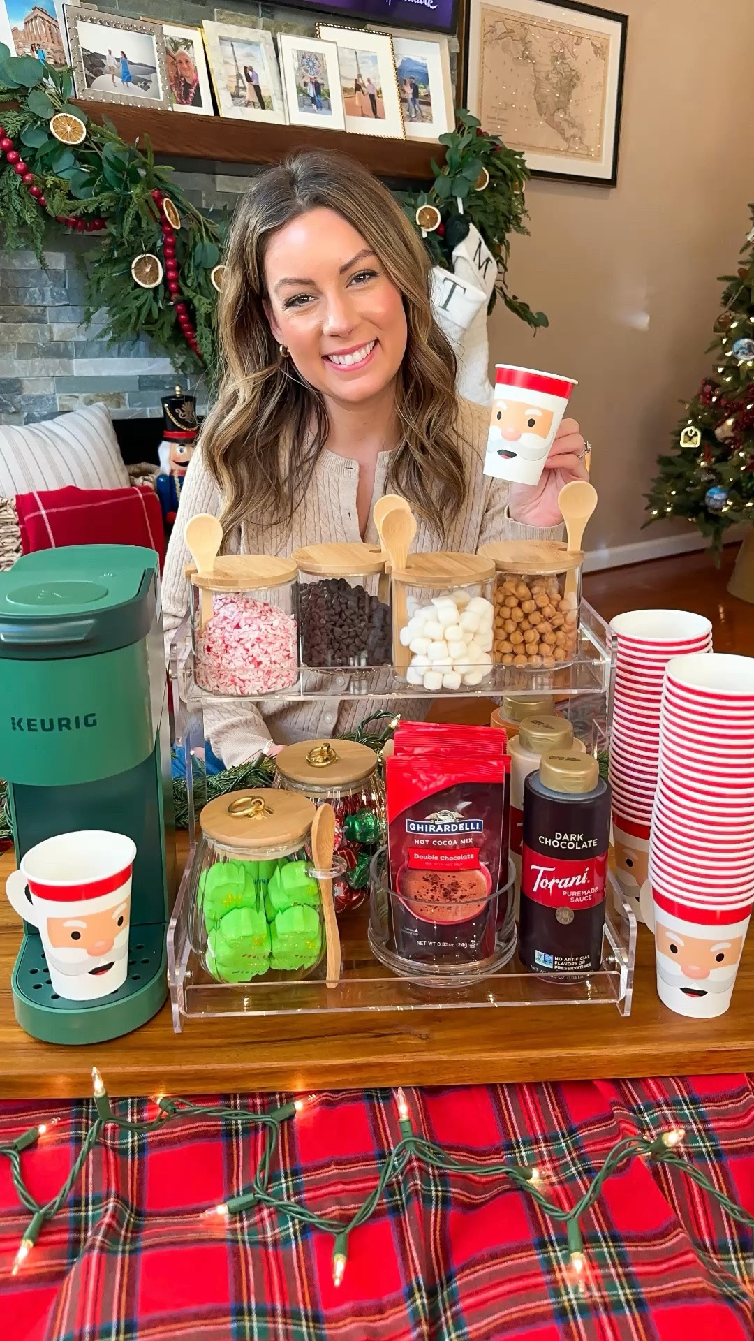 Holiday hot cocoa bar set up 🎅🏼☕️🎄 Perfect for your Christmas parties and movie nights 🥰 

#LTKParties #LTKSeasonal #LTKHome