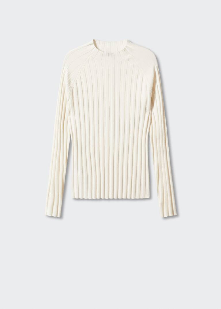 High collar ribbed knit  sweater -  Women | Mango United Kingdom | MANGO (UK)