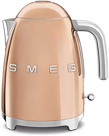 Smeg KLF03RGUS 50's Retro Style Aesthetic Electric Kettle with Embossed Logo, Rose Gold | Amazon (US)
