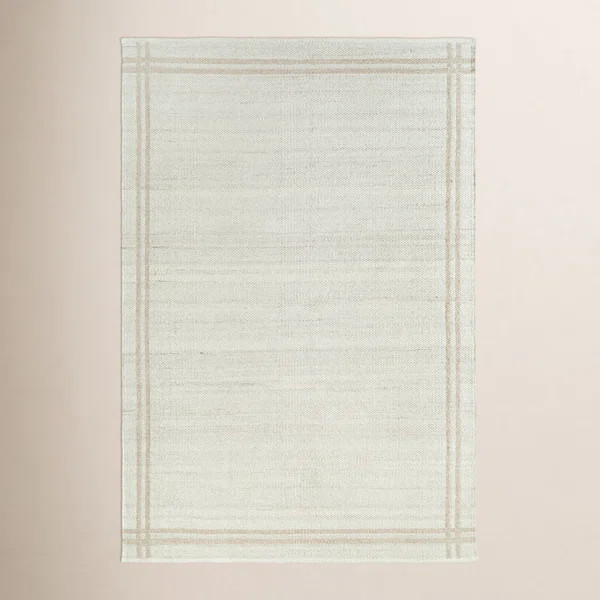 Lavande Geometric Wool Area Rug in Ivory/Tan | Wayfair North America