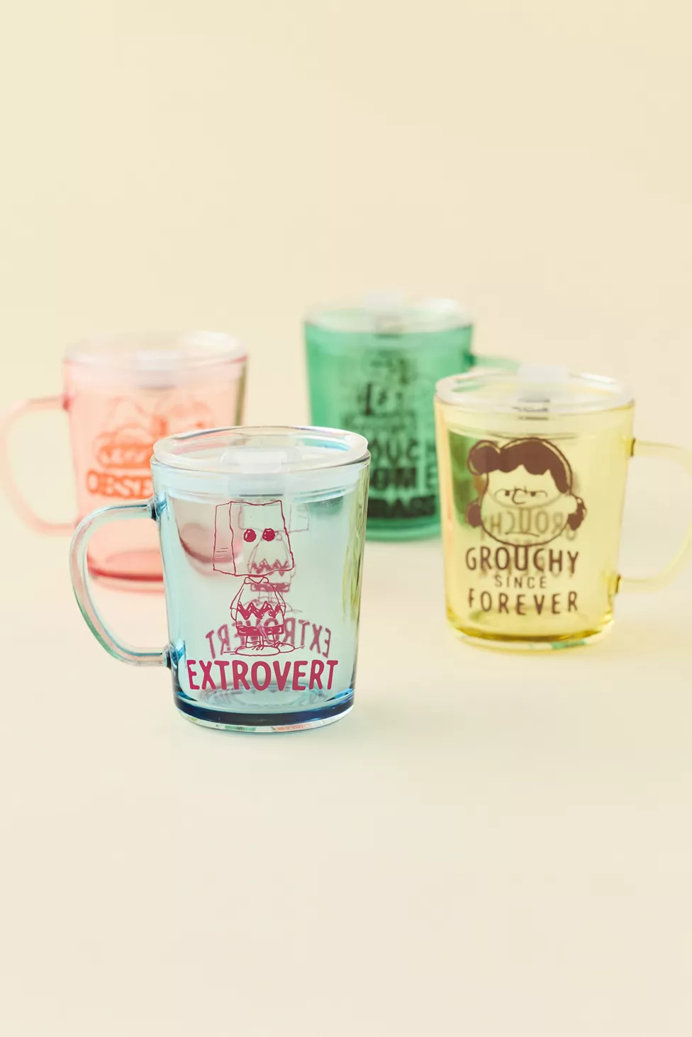 Peanuts Snoopy Graphic Glass Travel Mug | Urban Outfitters (US and RoW)