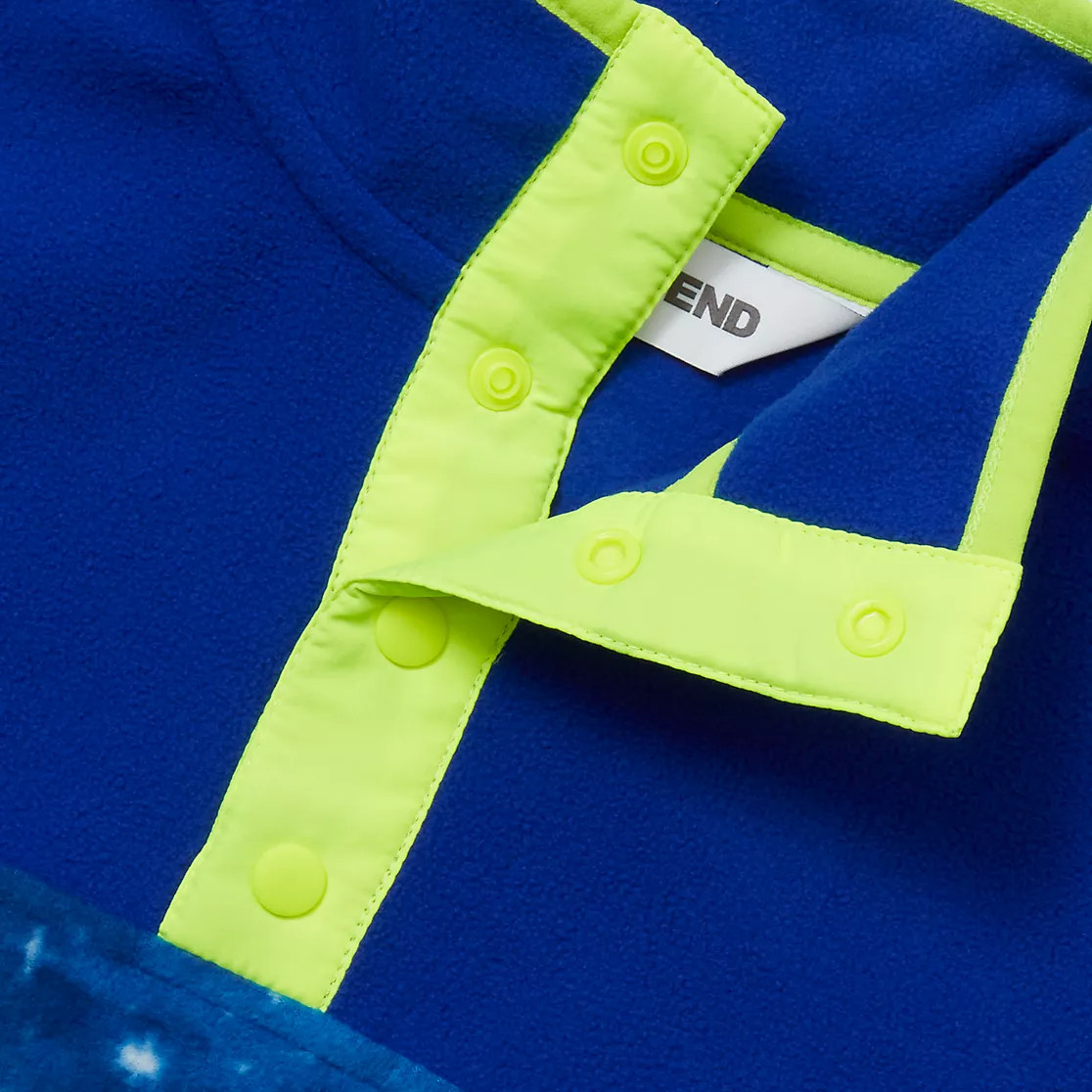 Kids Anyweather Fleece Snap Neck Pullover | Lands' End (US)