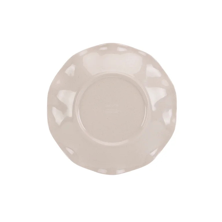 Just Feed Me by Jessie James Decker 8.5" Bamboo-Melamine Scalloped Striped Salad Plate, Red Strip... | Walmart (US)