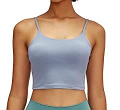 Lemedy Women Padded Sports Bra Fitness Workout Running Shirts Yoga Tank Top | Amazon (US)