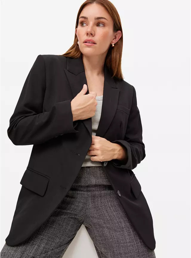 Black Co-ord Ultimate Relaxed Blazer 8 | Tu Clothing