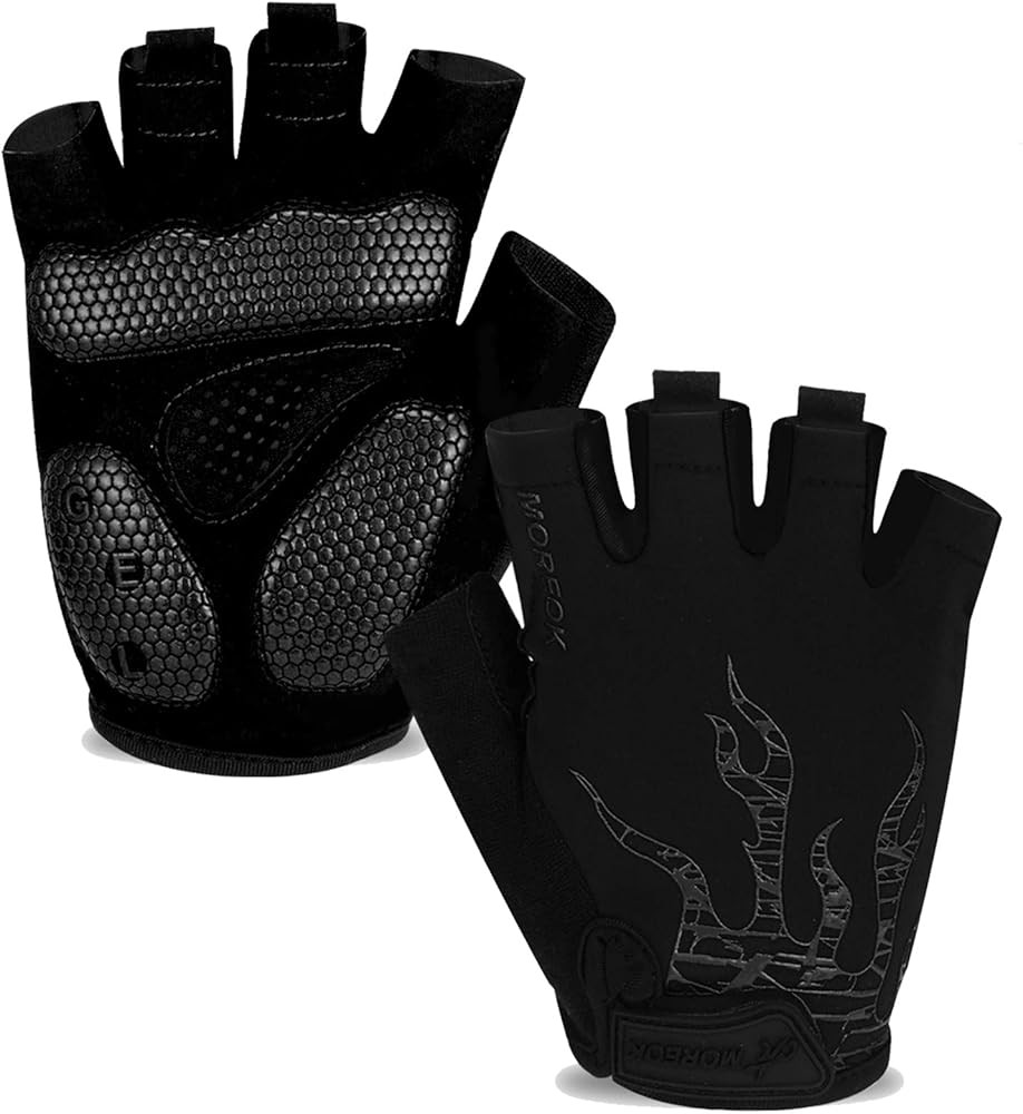 MOREOK Cycling Gloves Bike Gloves for Men/Women-[5MM Gel Pad] Half Finger Bicycle Biking Gloves f... | Amazon (US)