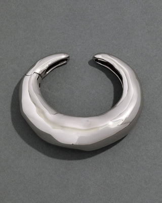 Large Molten Hinged Cuff - Silver | Alexis Bittar
