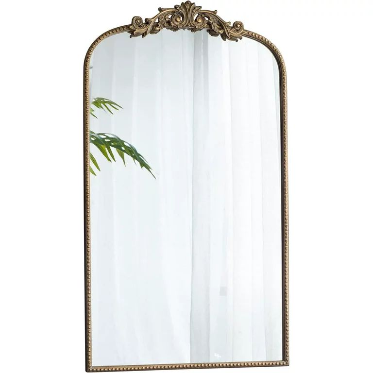 A&B Home Arched Vertical Mirror-Wall Mirror with Metal Gold Frame, 24" x 42" Large Arch Mirror fo... | Walmart (US)