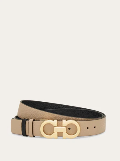 Reversible and adjustable Gancini belt | Ferragamo