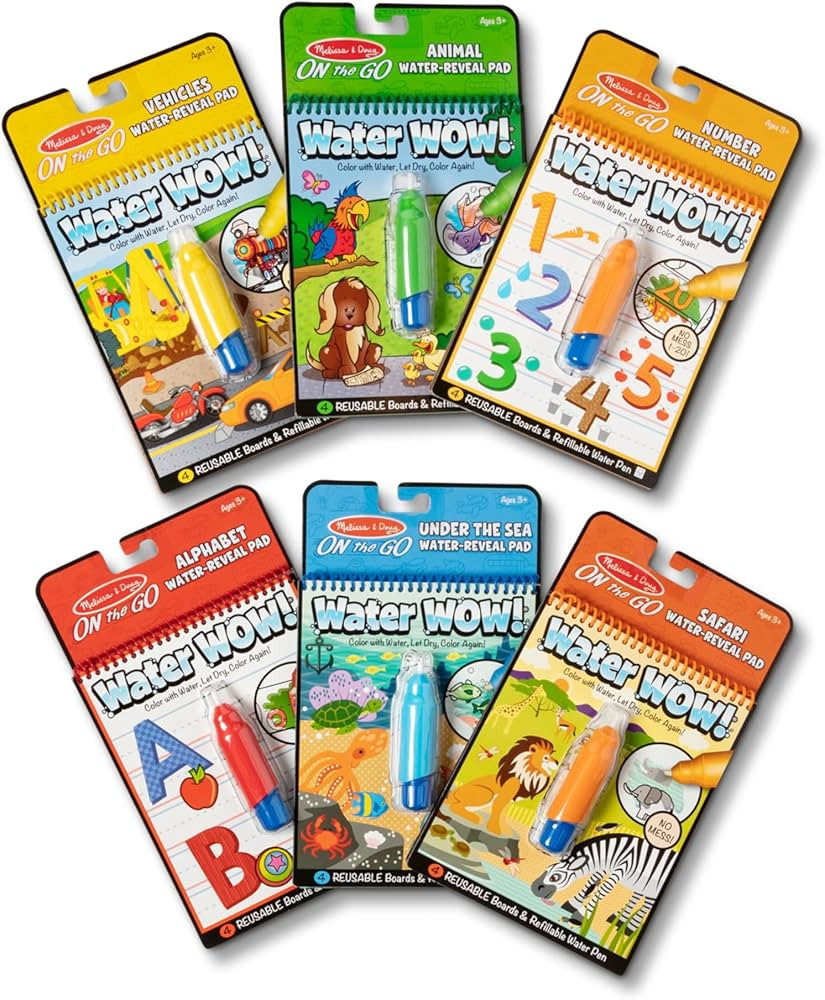 Melissa & Doug Water Wow! - Water Reveal Pad Bundle - Animals, Alphabet, Numbers and More - FSC C... | Amazon (US)