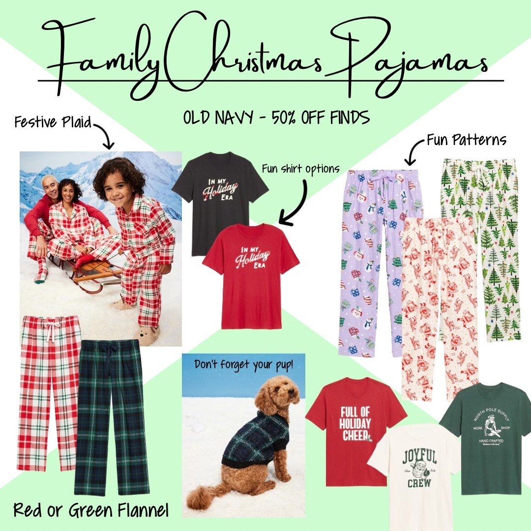 Family Christmas pajamas! Matching pajamas. Old Navy 50% off sale!

#LTKFamily #LTKHoliday #LTKSaleAlert