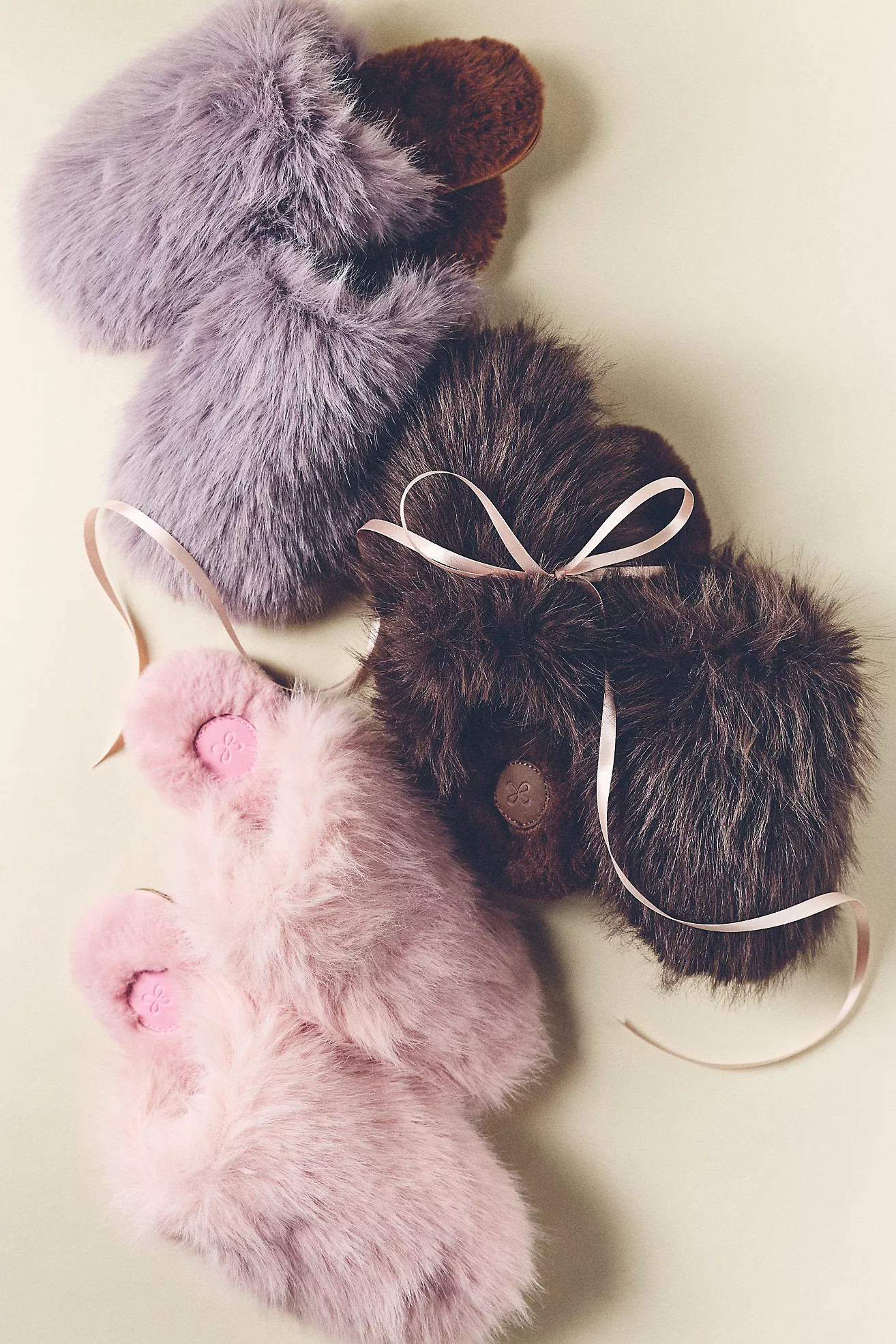 Maeve Fuzzy Faux Fur Slippers | Anthropologie (US)