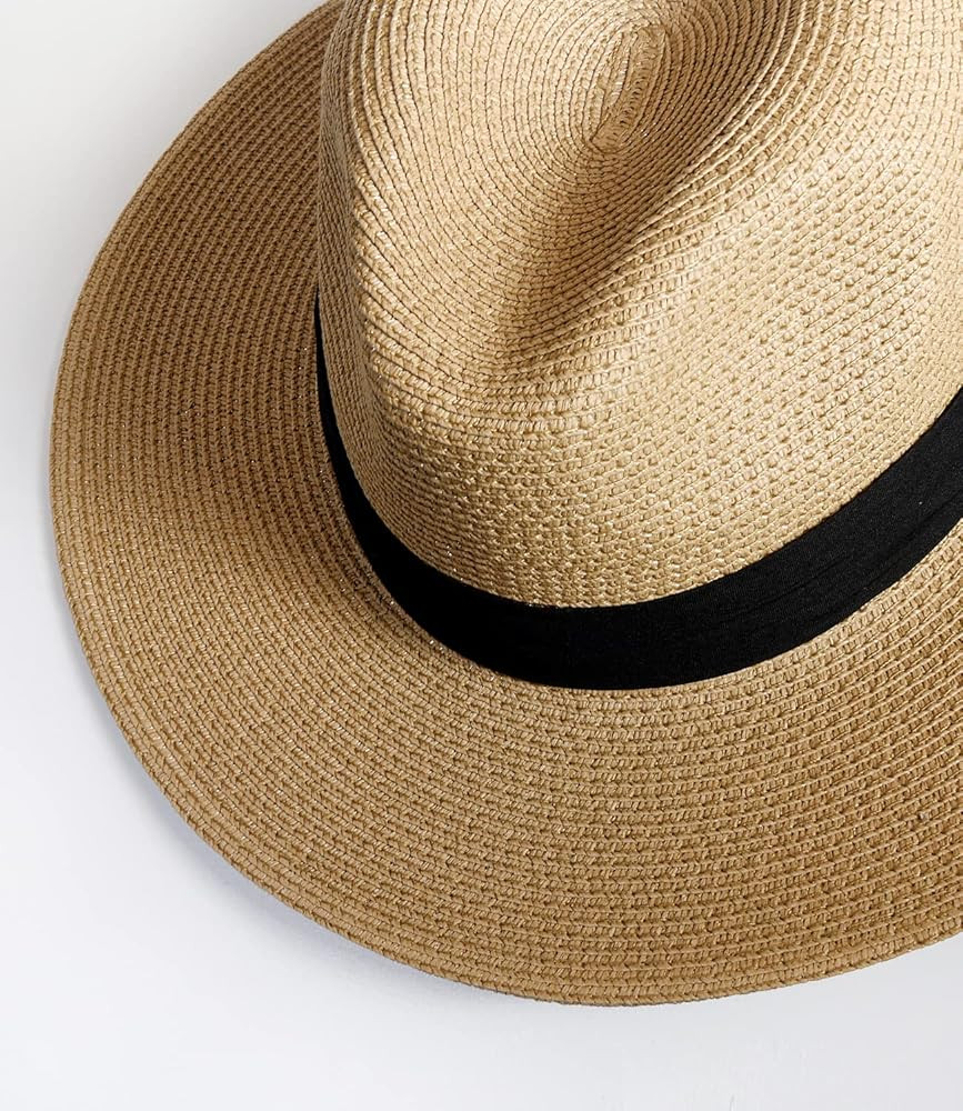 FURTALK Womens Straw Panama Hat Fedora Summer Beach Sun Hat and Slouchy Beanie for Womens Men Sum... | Amazon (US)