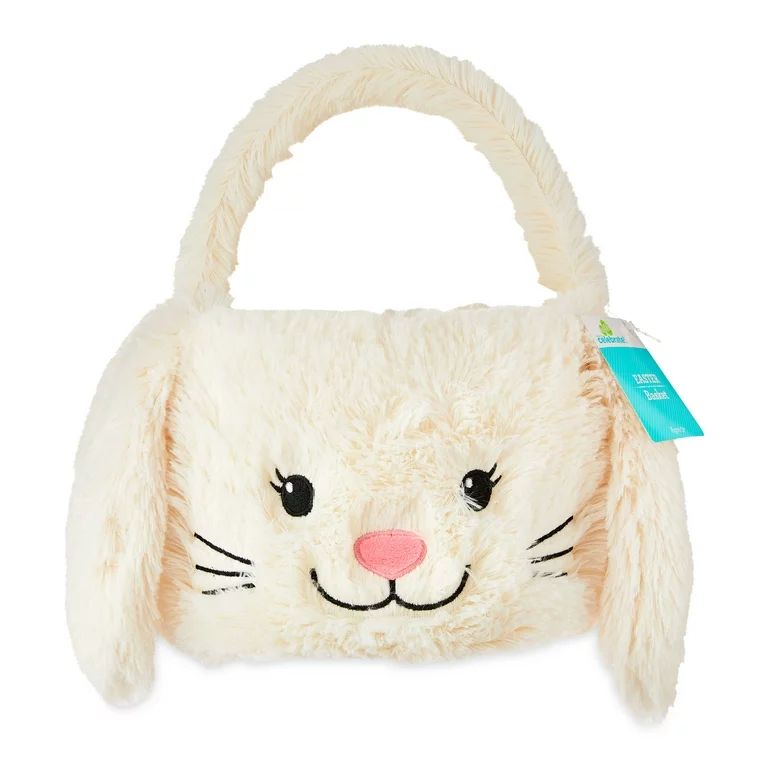 Way To Celebrate Easter Plush White Bunny Basket | Walmart (US)