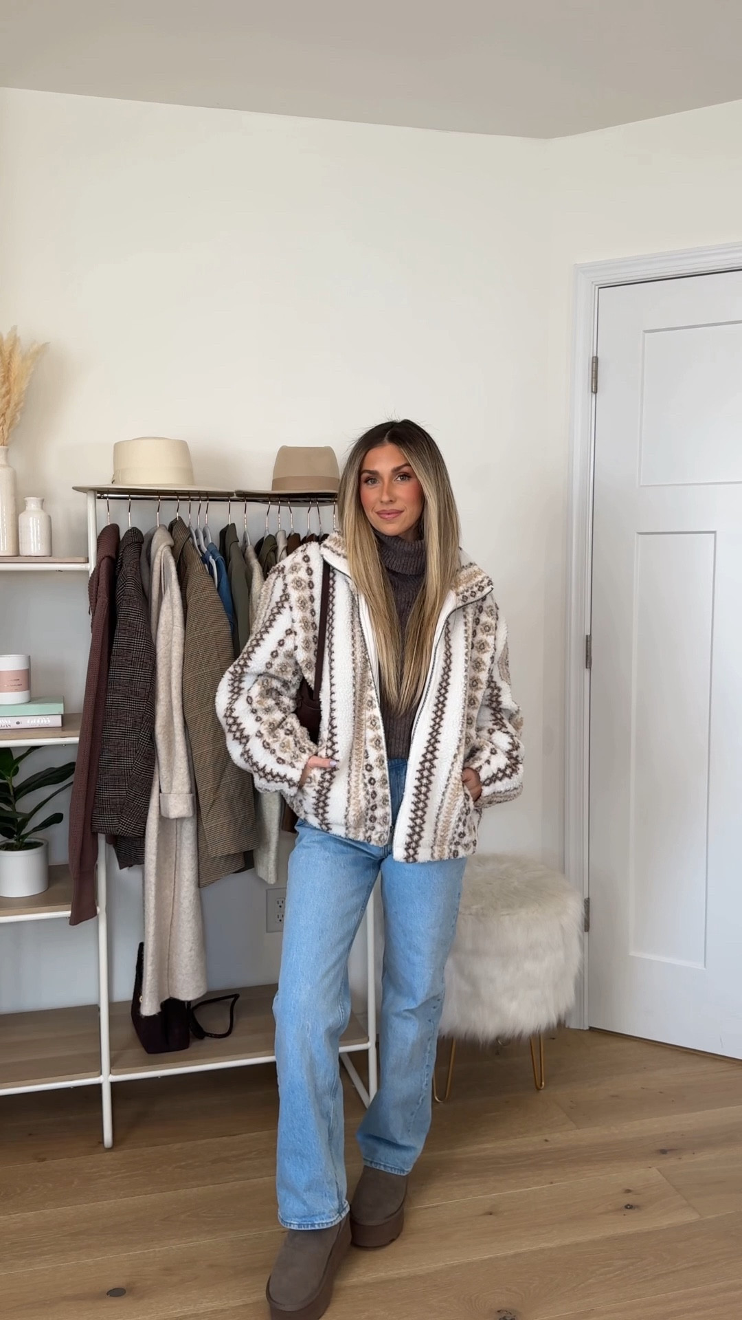 Cozy & casual winter outfit 
+ sharp jacket: large (I wanted an oversized fit) 
+ sweater: medium (linking similar)
+ 90s relaxed jeans: size 24 short 
+ amazon Ugg look for less: size up if in between 

#LTKootd #LTKFindsUnder100 #LTKgrwm