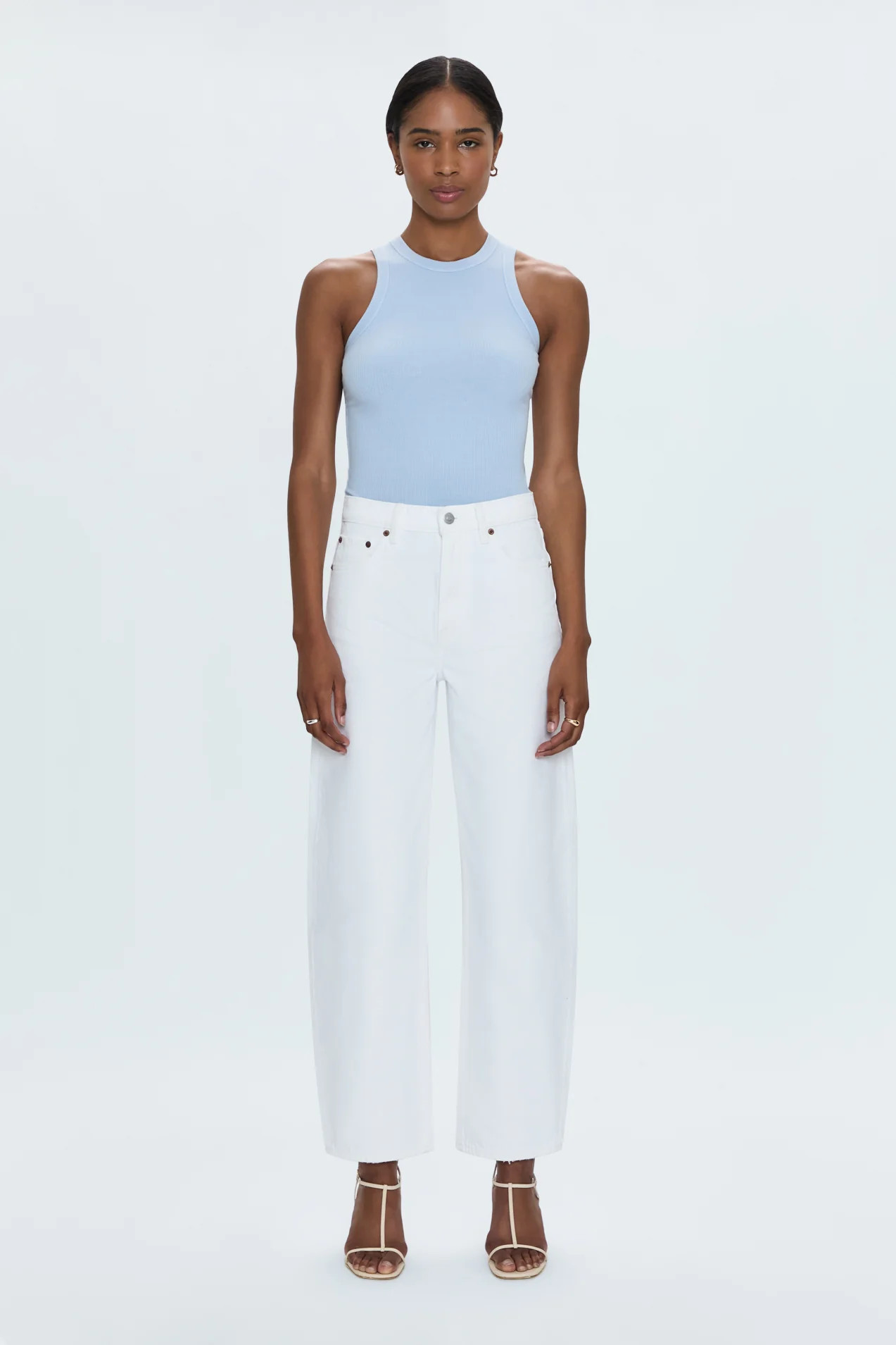 Wes High Rise Barrel Jean - Vivid White | Pistola Denim