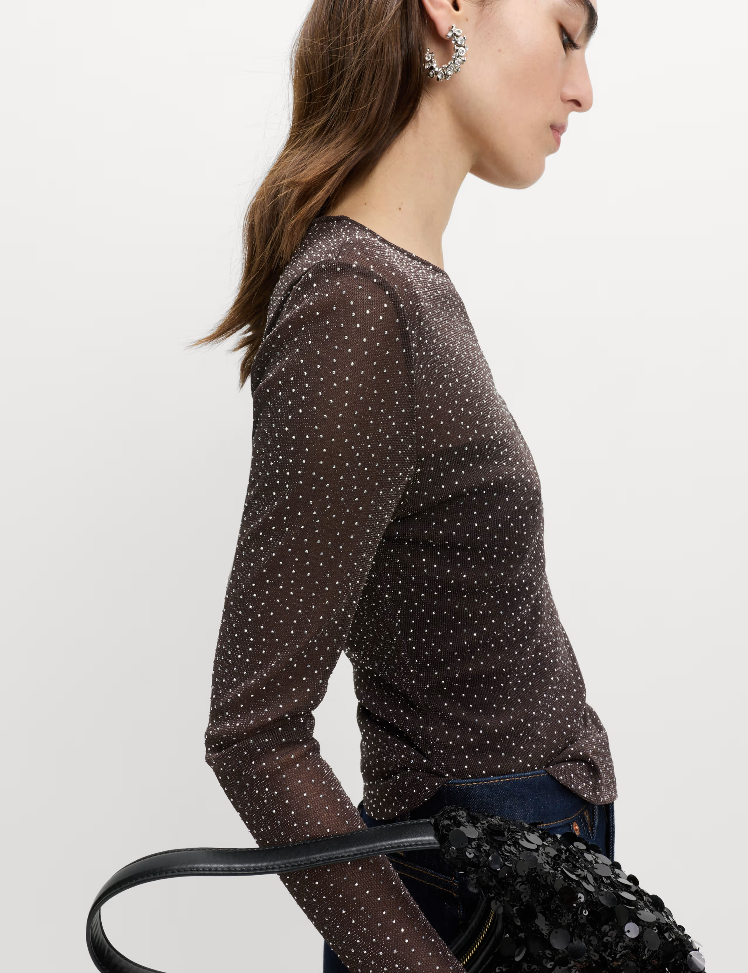 Mesh Jersey Rhinestone Embellished Top | Marks & Spencer (UK)