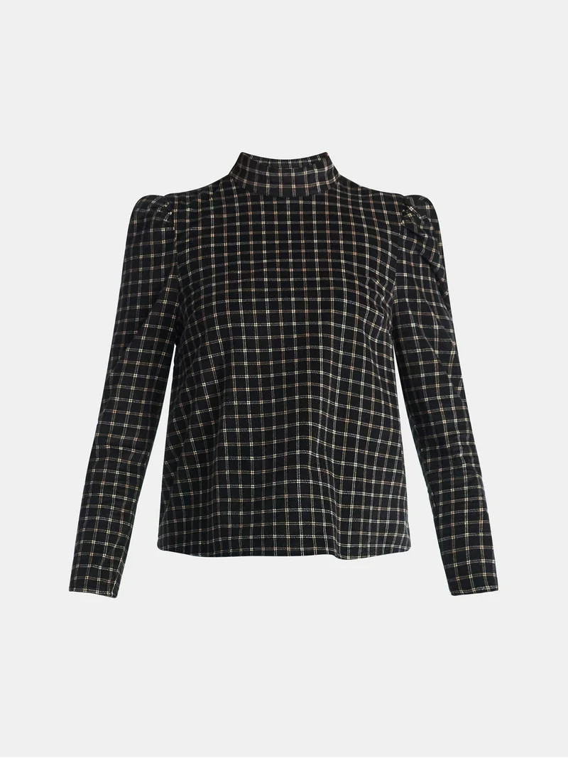 Time and Tru Women's Tie Back Corduroy Top with Long Sleeves, Sizes XS-XXXL | Walmart (US)