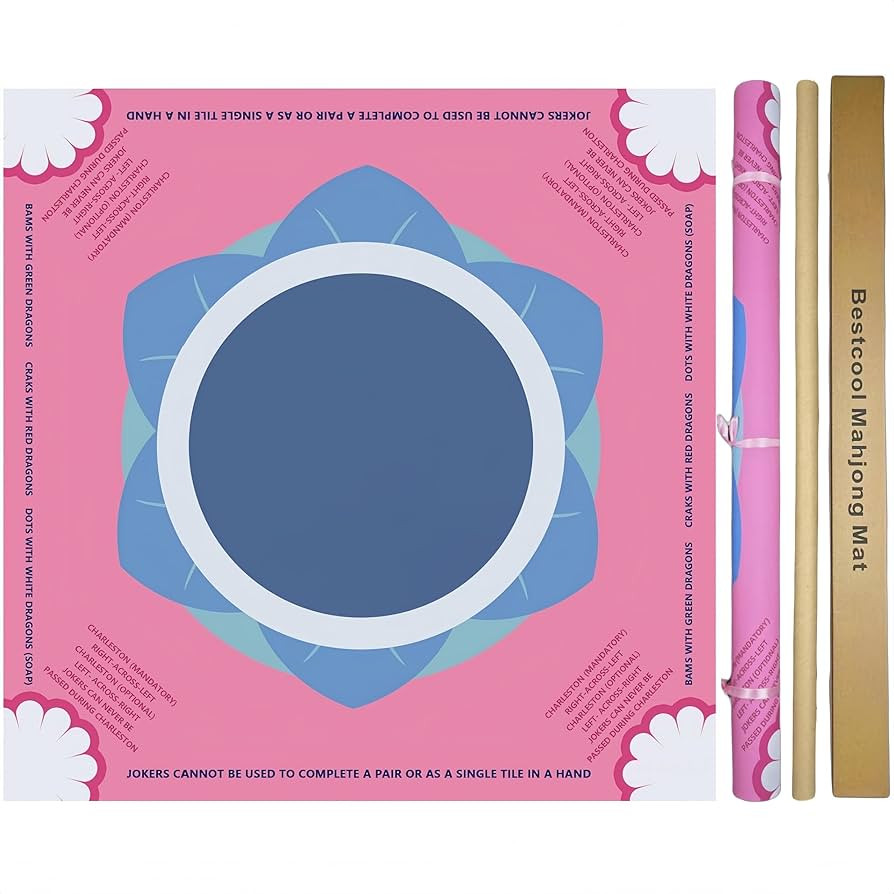 bestcool Neoprene Mahjong Mat with Rules for Table, Odorless, Free of PAHs, No Creases American M... | Amazon (US)