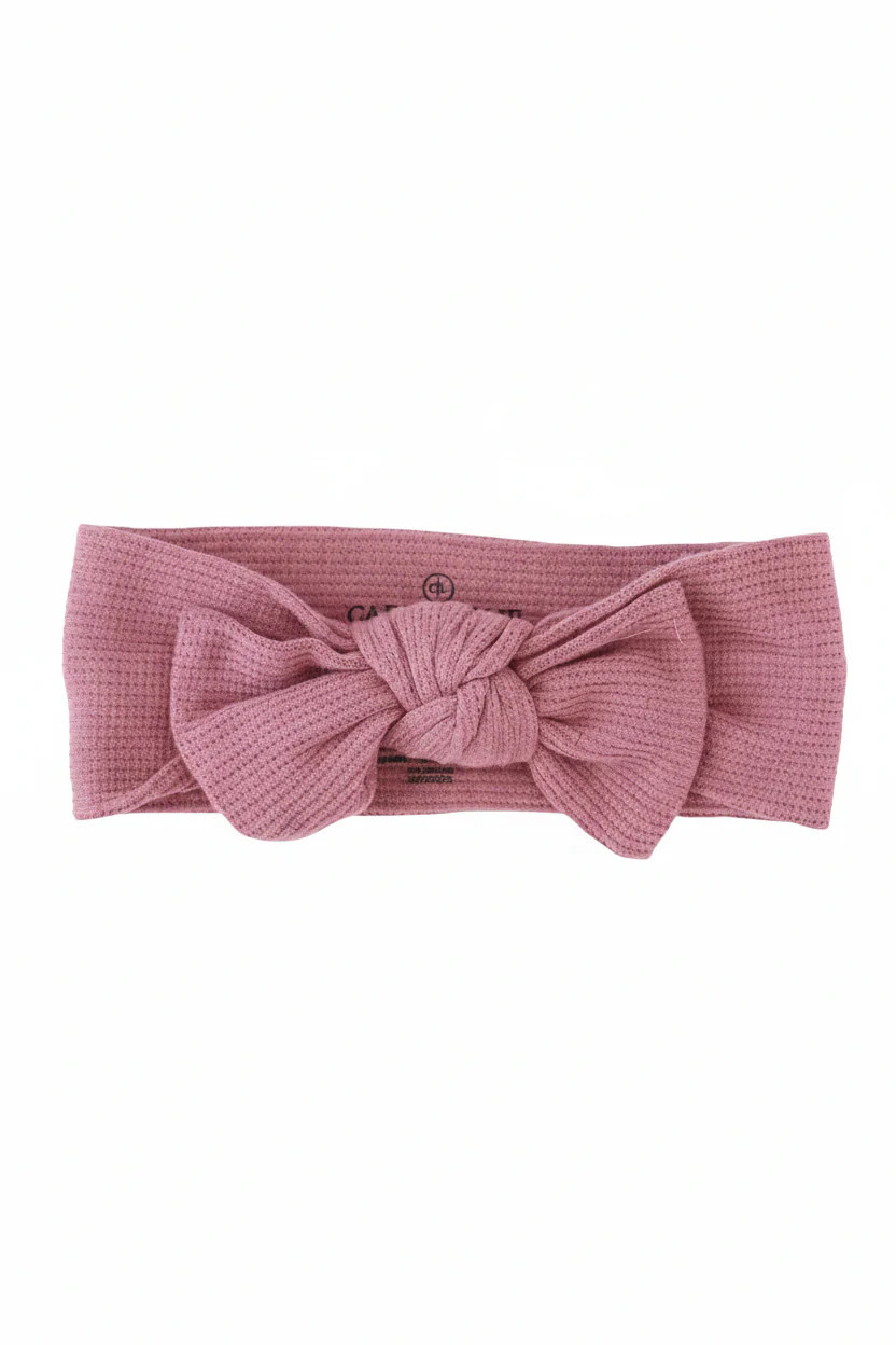Bamboo Waffle Knit Large Bow Headwraps | Caden Lane