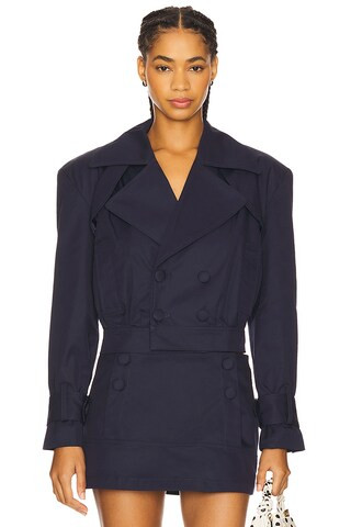For Love & Lemons Oversized Jacket in Navy from Revolve.com | Revolve Clothing (Global)