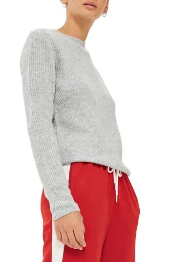 Women's Topshop Ribbed Crewneck Sweater | Nordstrom