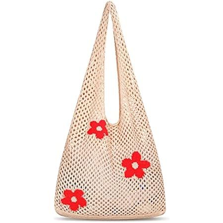 SUOSDEY Crochet Mesh Beach Tote Bag, Cute Summer Aesthetic Knit Bag for Women | Amazon (CA)