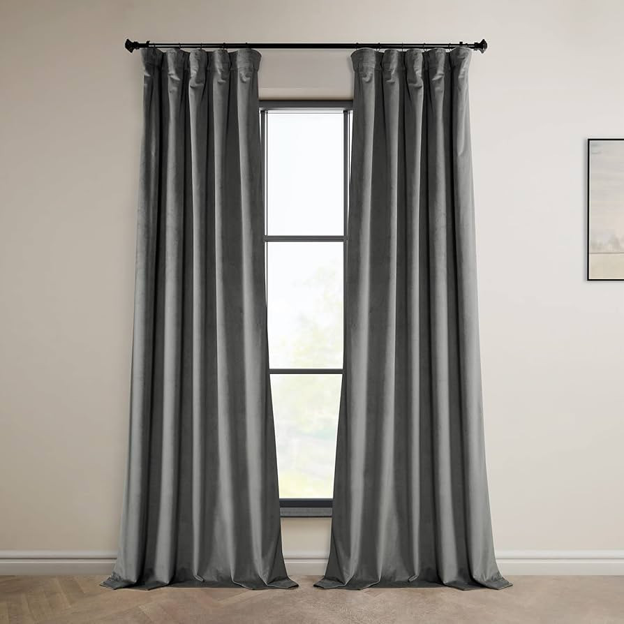 HPD Half Price Drapes Heritage Plush Velvet Curtains 108 Inches Long Room Darkening Curtains for ... | Amazon (US)