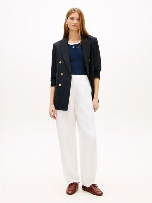 Tailored Linen-Blend Barrel Pant | Tommy Hilfiger | Tommy Hilfiger (US)