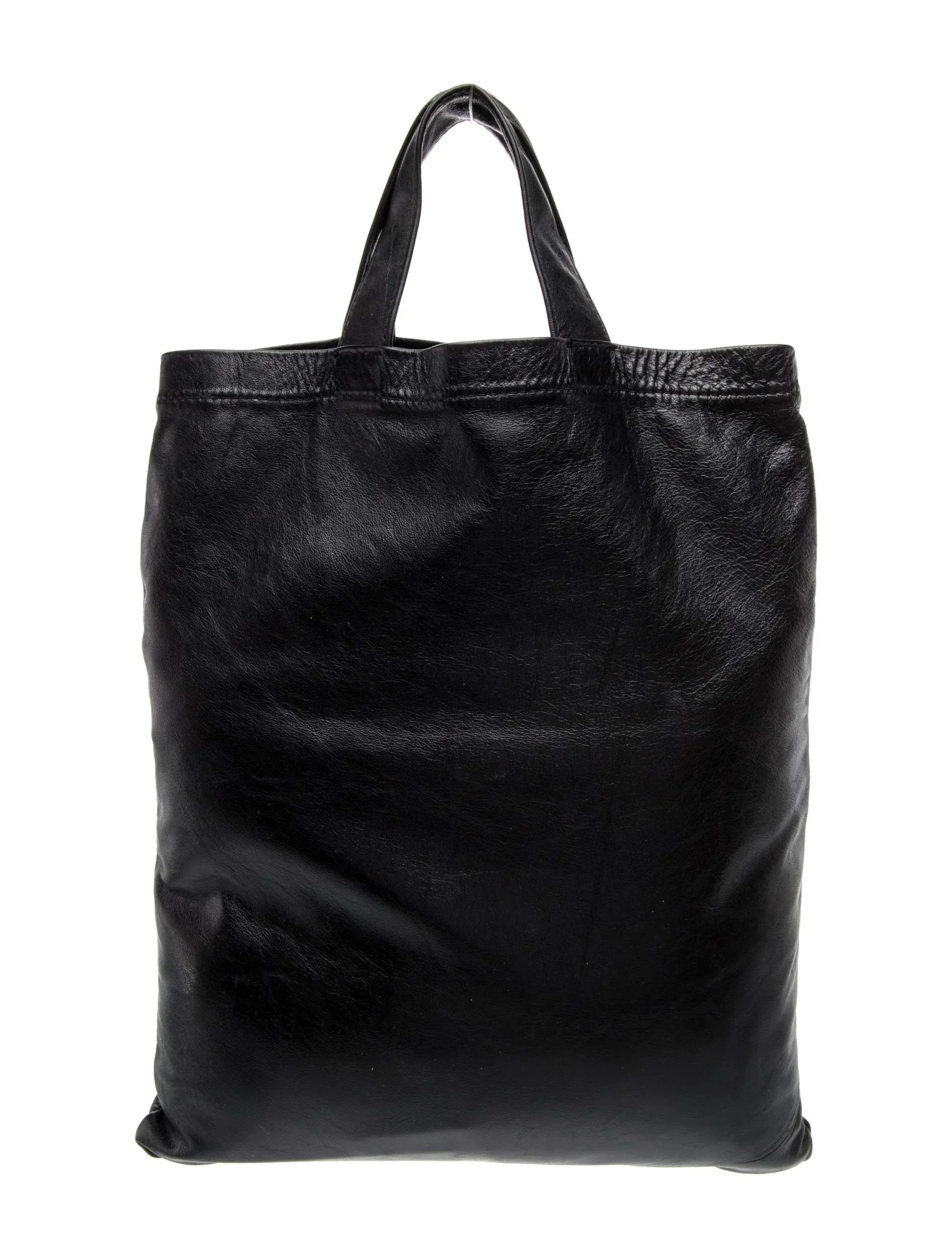 Comme des Garçons Leather Top Handle Bag - Black Handle Bags, Handbags - COM77919 | The RealReal | The RealReal
