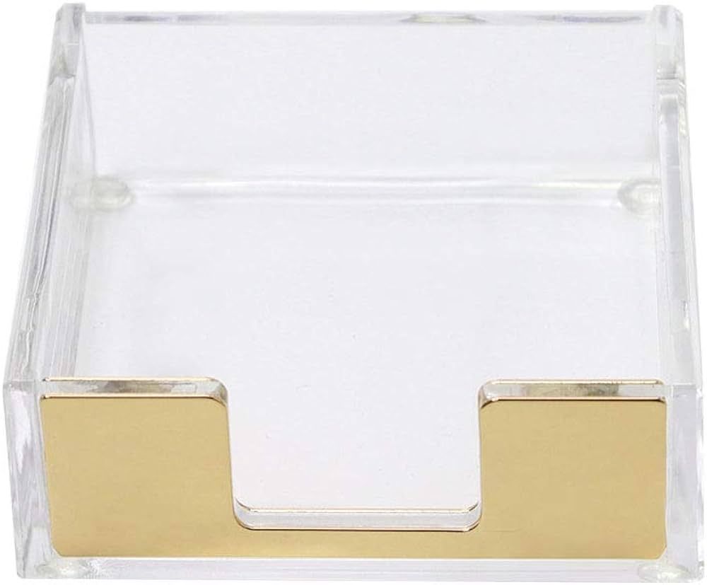 MultiBey Sticky Notes Memo Pad Holder Dispenser Rose Gold with Clear Desk Supplies Organizer Acce... | Amazon (US)