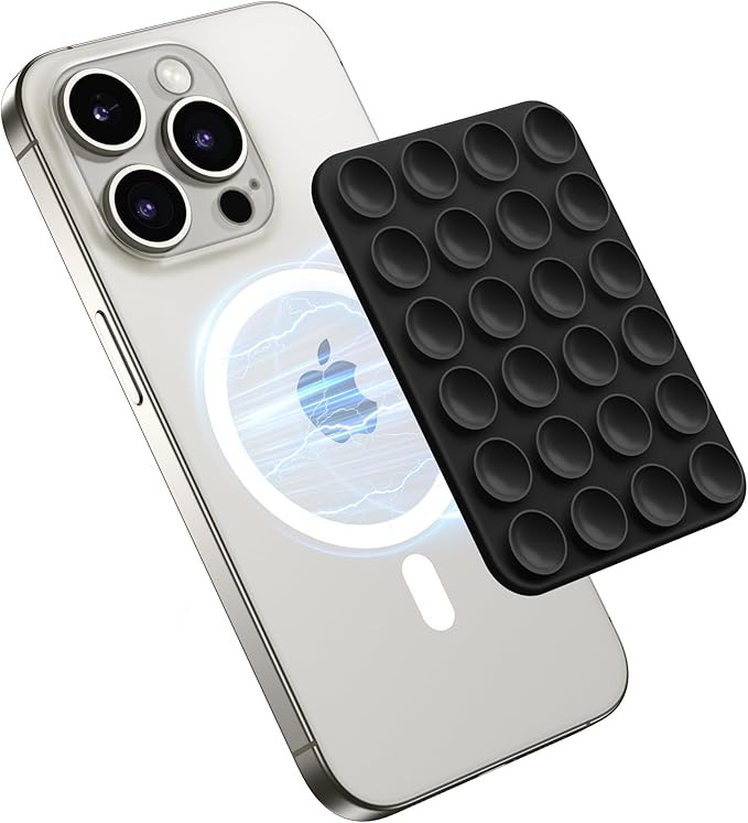 GONEZ Magnetic Suction Cup Phone Mount for MagSafe Case, Removable Silicone Sticky Grip for iPhon... | Amazon (US)