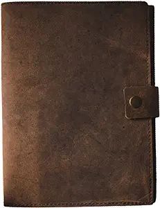 Refillable Leather Journal | Premium Lined A5 Notebook Cover | 200 Ruled Writing Pages | Card Hol... | Amazon (US)