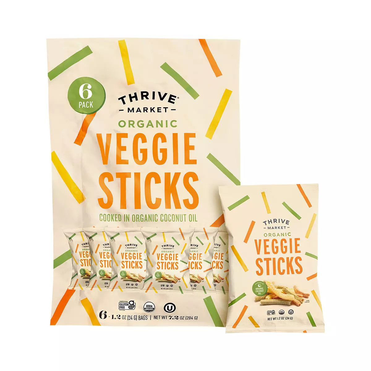 Thrive Market, Organic Veggie Sticks, Multipack | Thrive Market