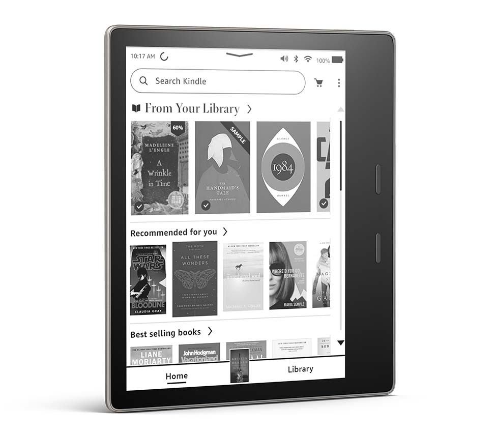 Kindle Oasis – With 7” display and page turn buttons - Without Lockscreen Ads + 3 Months Free... | Amazon (US)