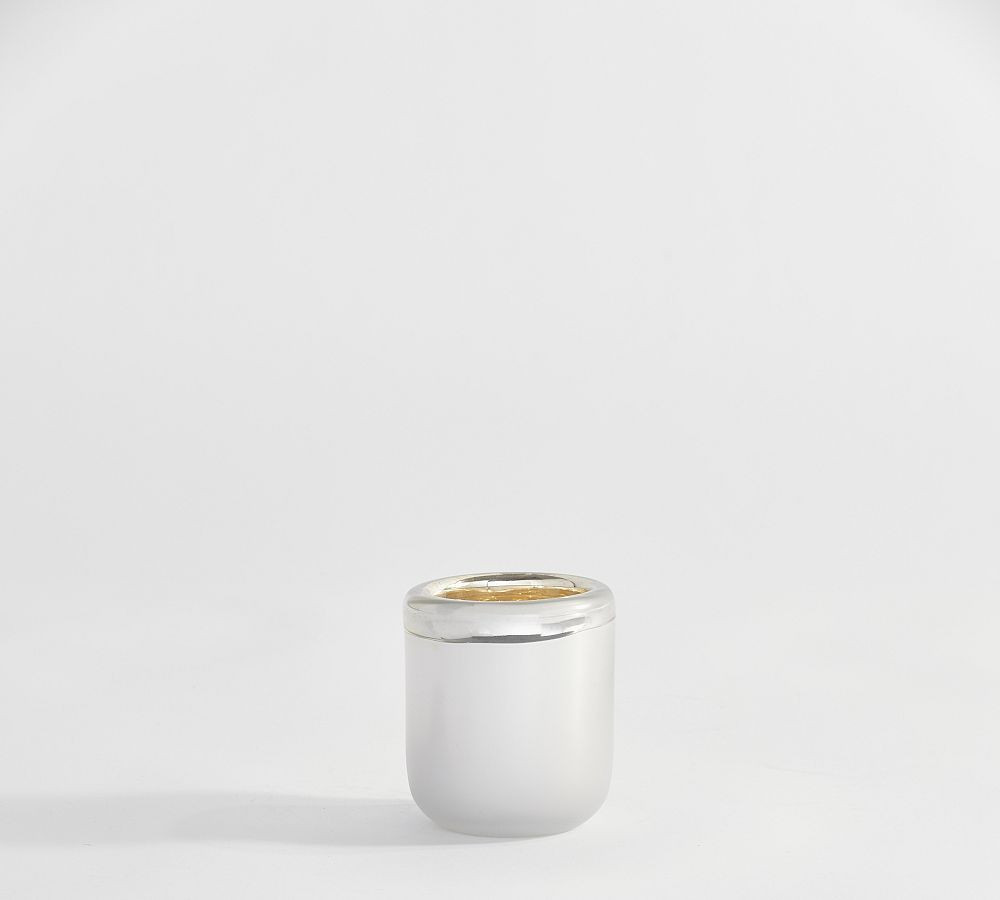 Brie Handcrafted Mercury Glass Hurricane, Votive, 3""x3.5"" - Silver Mercury | Pottery Barn (US)