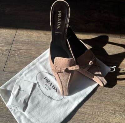 Beautiful Vintage Prada Ostrich Mules Leather sz 7  | eBay | eBay US
