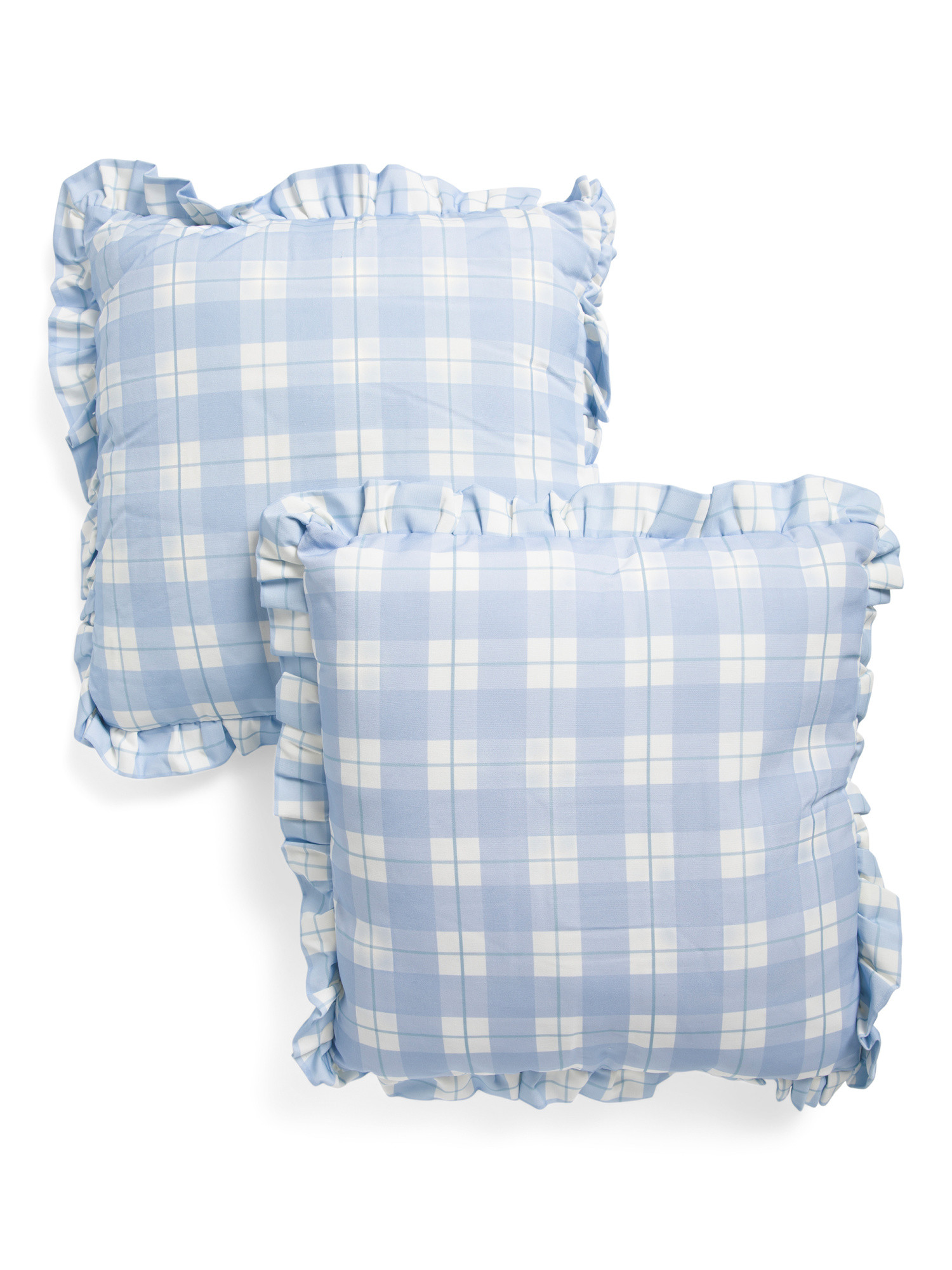 2pk 20x20 Outdoor Plaid Ruffle Pillows | Throw Pillows | Marshalls | Marshalls