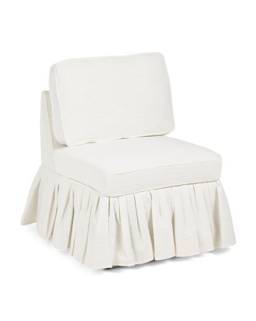 25X36 Accent Chair With Ruffle Bottom, Polyester | TJ Maxx