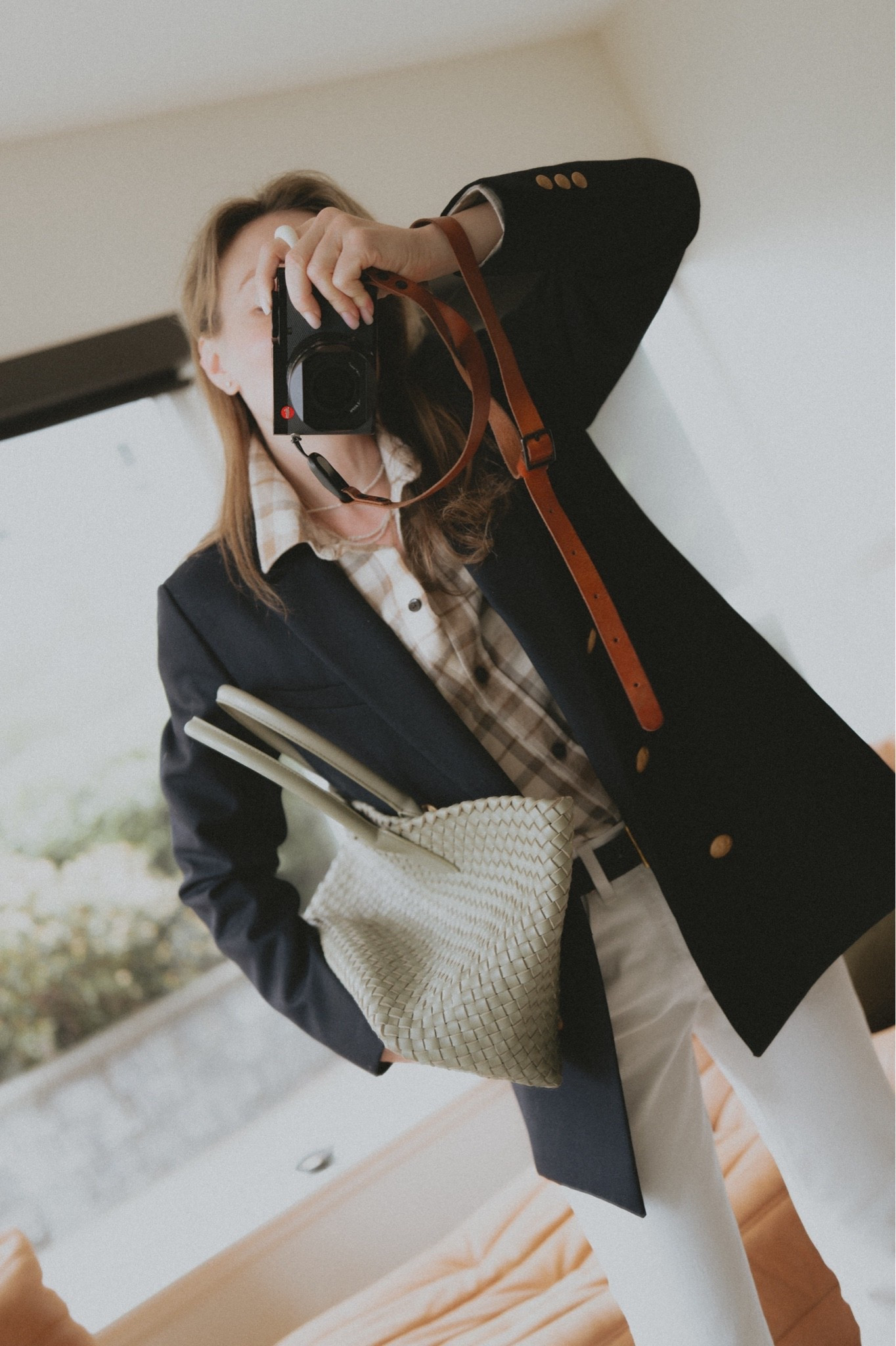 Blazer: @SEZANE navy blazer
Bag: Bottega Veneta medium cabat 
Shirt: L. L. Bean plaid shirt 
Jeans: @Levi's 501 white jeans

#LTKootd #LTKSeasonal #LTKWorkwear