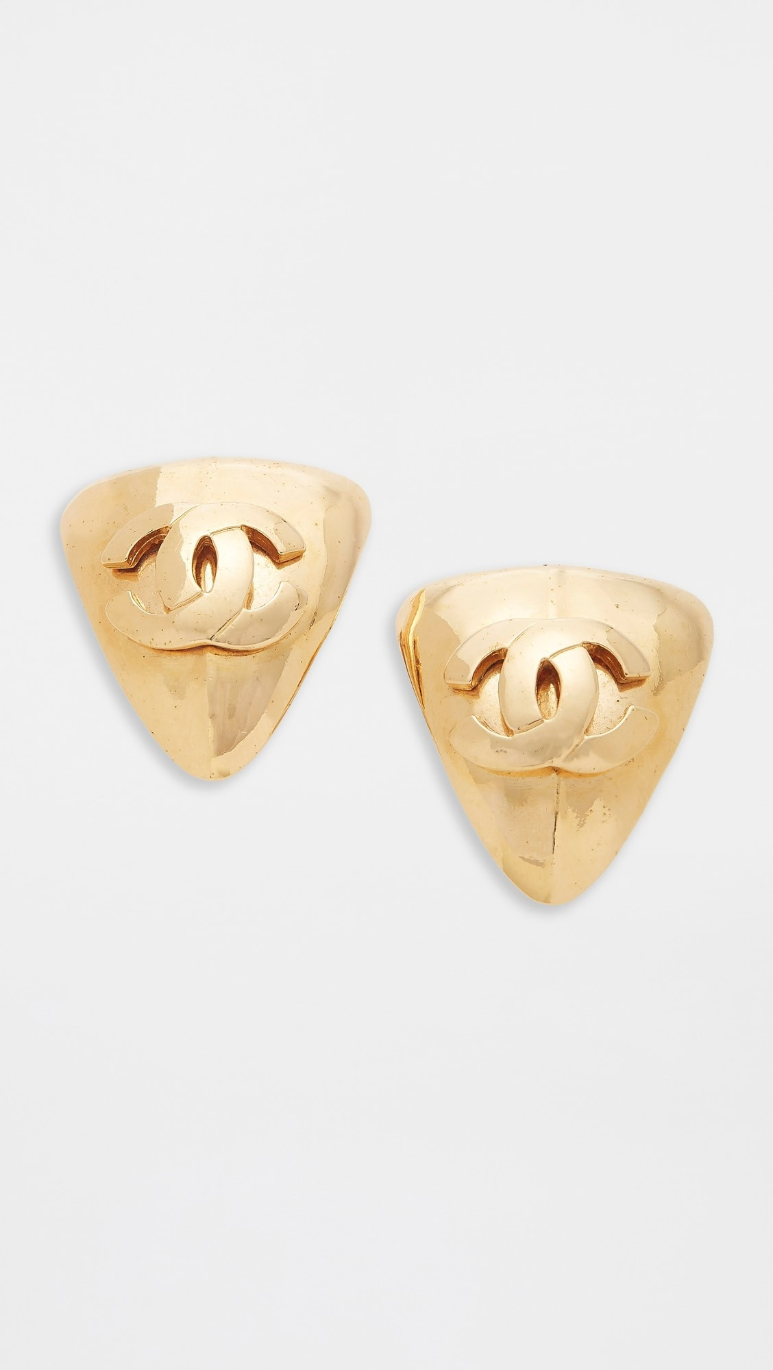 Chanel Gold C Earrings | Shopbop