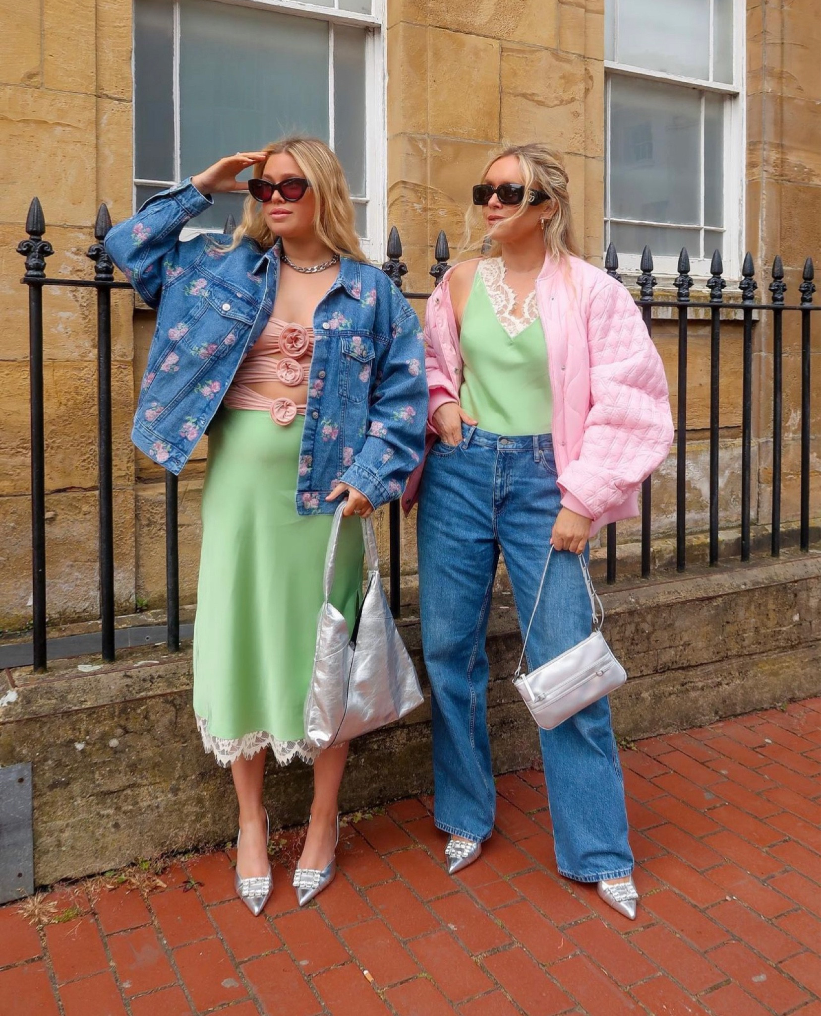 Mint lace midi skirt and matching cami top from Arket paired with denim and a pop of silver. Denim floral jacket is H&M

#LTKeurope #LTKstyletip #LTKSeasonal