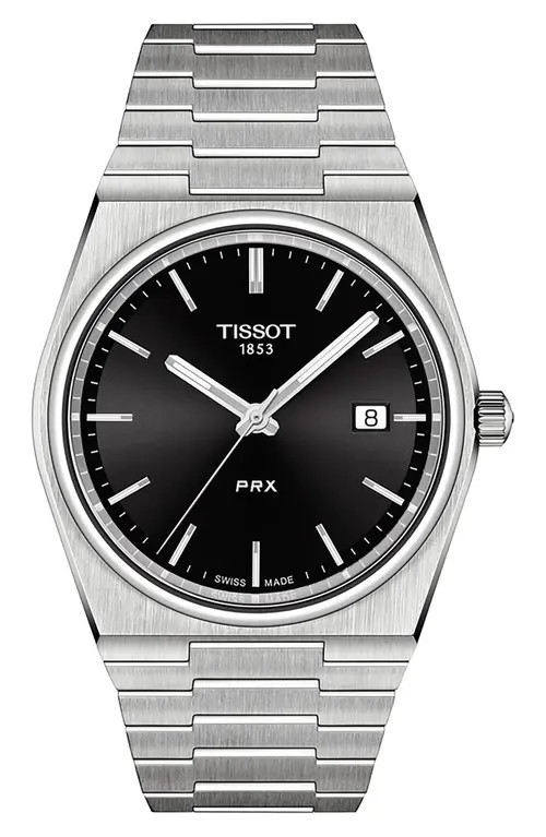 Tissot PRX Bracelet Watch, 40mm in Black at Nordstrom | Nordstrom