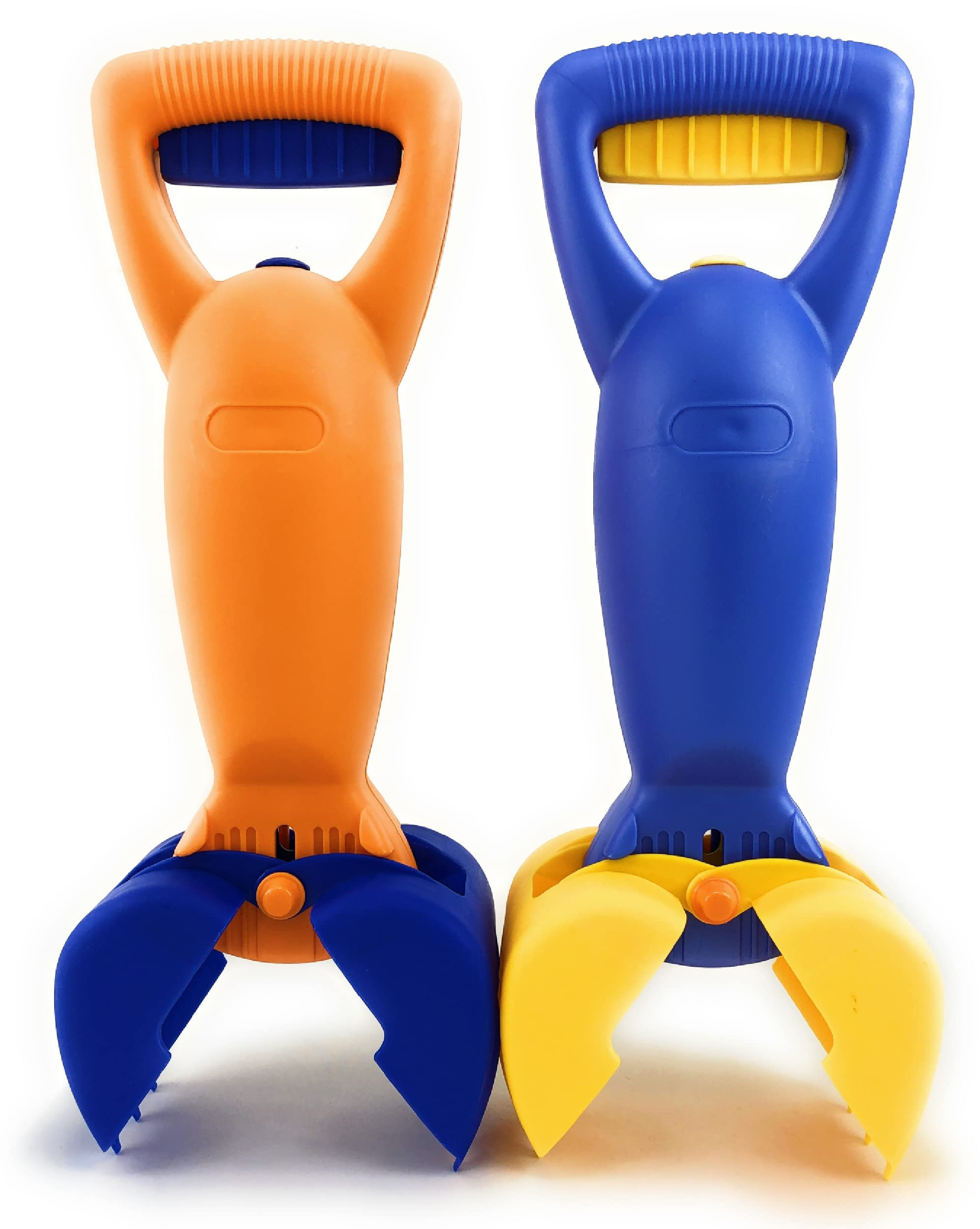 Matty's Toy Stop 14.5" Plastic Sand Grabber Claw Scoops for Sand & Beach (Blue/Yellow & Orange/Bl... | Amazon (US)