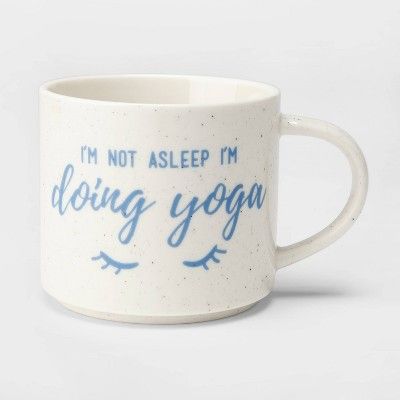 16oz Porcelain I'm Not Asleep I'm Doing Yoga Mug Cream - Threshold™ | Target