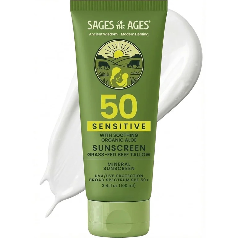 Sages Nutrition SPF 50 Mineral Sunscreen, No White Cast, Non-Nano Zinc Oxide, Reef Safe UVA/UVB, ... | Walmart (US)