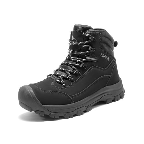 NORTIV 8 Women's Hiking Boots Waterproof Trekking Camping Trail Backpacking Boots for Outdoor,Size 11,Black,SNHB243W | Amazon (US)