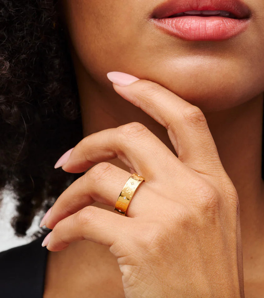 Own Way Statement Monogram Ring (Gold) | Abbott Lyon